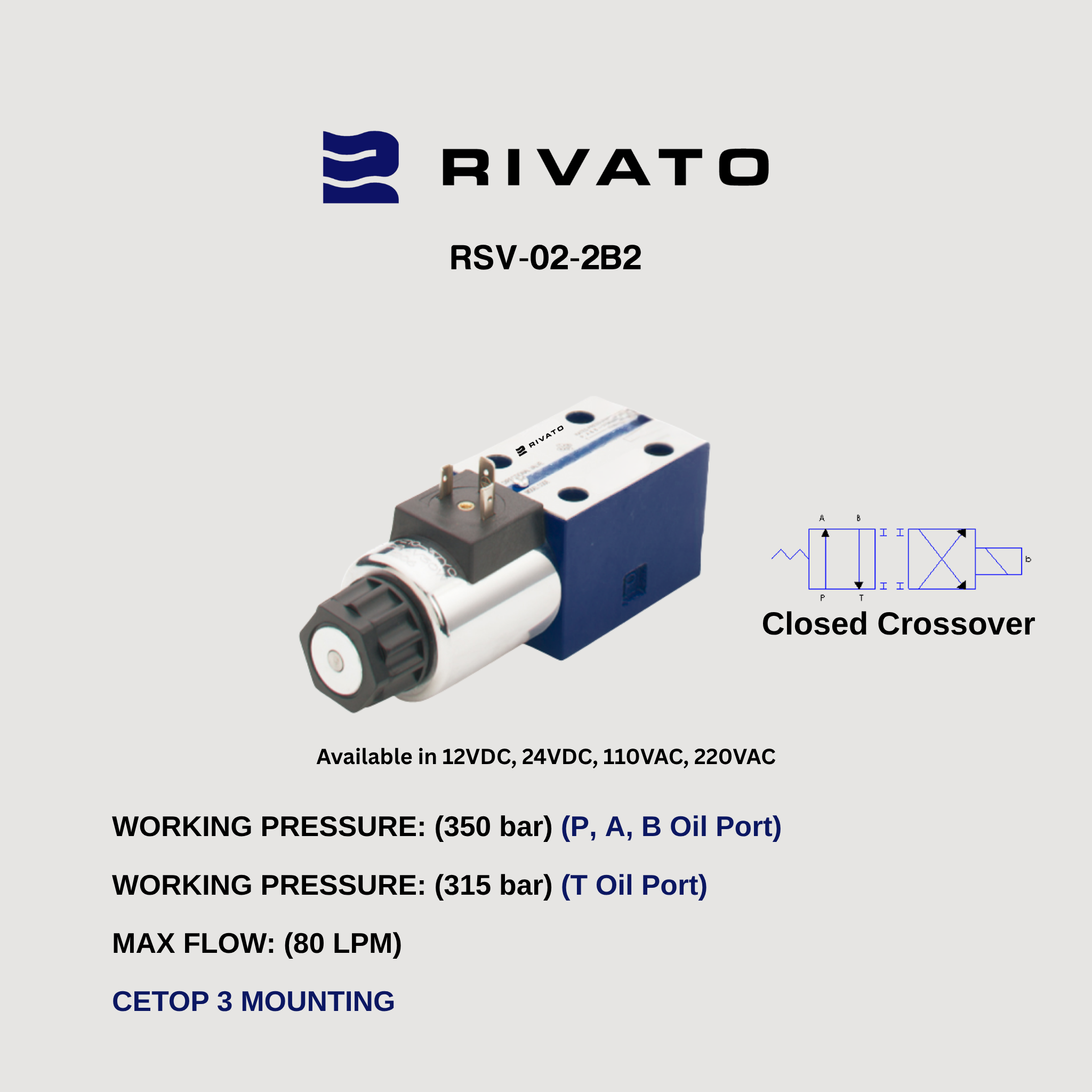 RSV-02 Directional Control Valve (CETOP3 / NG6 Standard) / DSG-01
