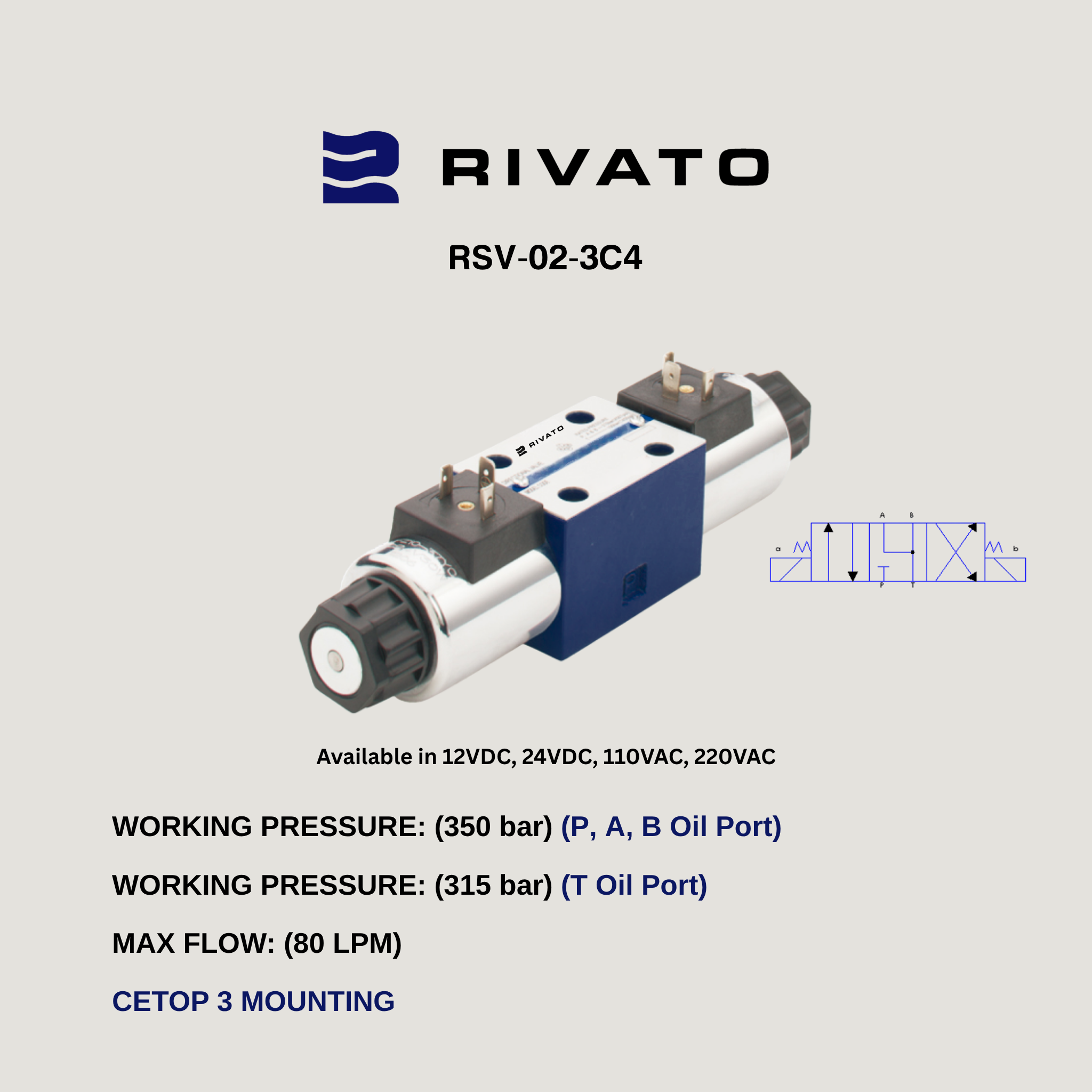 RSV-02 Directional Control Valve (CETOP3 / NG6 Standard) / DSG-01